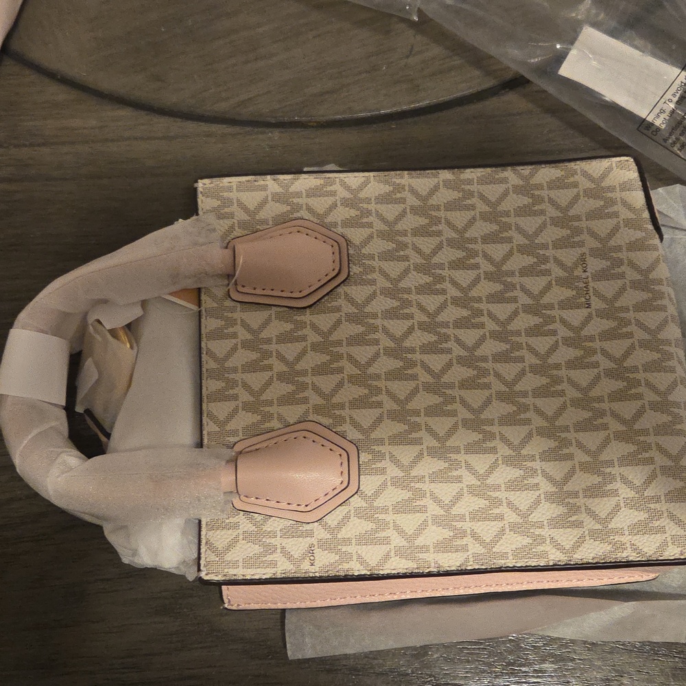 Michael Kors Beige and Pink Mini Bag
